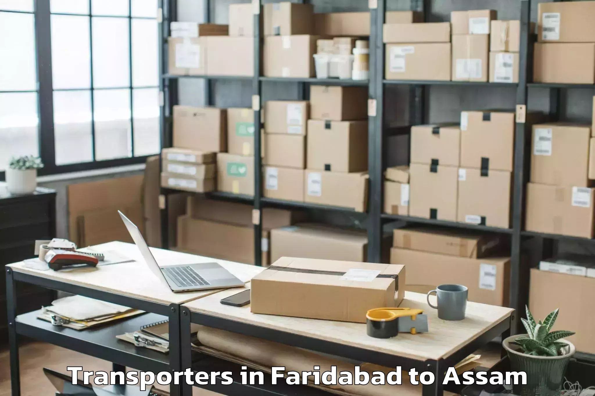 Book Faridabad to Moranha Transporters Online